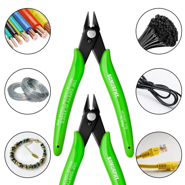 Universell multifunksjonstang Karbonstål Flush Nipper Elektrisk ledningskutter Sidesnips Håndskjæreverktøy black