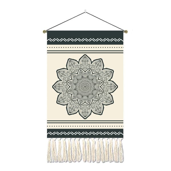 2 kpl Makramee Kudotut Seinävaatteet Bohemian Mandala Seinävaatteet Geom