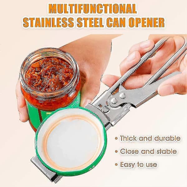 stk Master Opener Justerbar Dåseåbner, Justerbar Multifunktionel Dåseåbner i Rustfrit Stål, Manuel Dåseåbner Til Seniorer