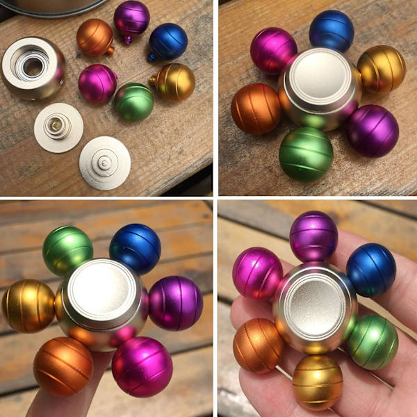 Cool Magic Orb Fidget Ball Spinner Legetøj Metal, Stress Hånd Finger Spinner