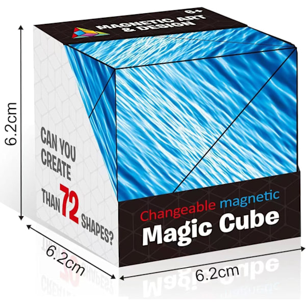 3D Magic Cube, Infinity Flips Magnetiske Kuber 72 Former Fidget Legetøj til Børn Voksne Anti Stress Formskiftende Kasse Puslespil Legetøj (Farve D)