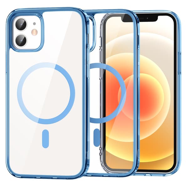 ColorPop iPhone 12/12 Pro Deksel CH MagSafe Transparent/Mørk Blå 33