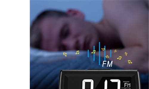 Kaksoisääli FM-herätyskello Radio USB Digitaalinen Kello Uinumaan-toiminto