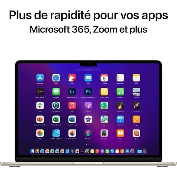 Apple - 13,6" MacBook Air M2 - RAM 8Go - Tallennus 512Go - Tähtivalo - AZERTY (2022) - Uudelleenvarusteltu - Erinomainen kunto - Refurbished Grade A+
