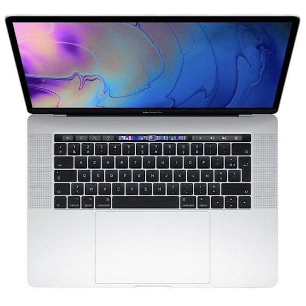 MacBook Pro Touch Bar 15" i7 2,6 Ghz 16 Gt RAM 512 Gt SSD hopea (2018) - Kunnostettu - Erinomainen kunto - Refurbished Grade A+