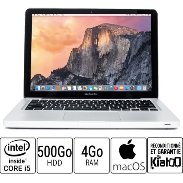 Bärbar dator APPLE MACBOOK PRO 13 core i5 4 gb ram 500 gb hårddisk - Refurbished Grade C - Swedish keyboard