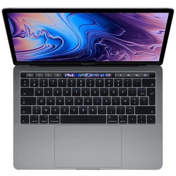 MacBook Pro Touch Bar 13" Core i7 3,3 Ghz 16 Gt 512 Gt SSD Space Grey (2016) - Uusi akku - Kunnostettu - Hyvä kunto - Refurbished Grade C