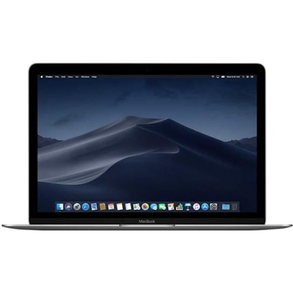 MacBook Retina 12" Core M3 1,1 Ghz 8 Gt 256 Gt SSD Space Grey (2016) - Uusi akku - Kunnostettu - Erittäin hyvä kunto - Refurbished Grade B