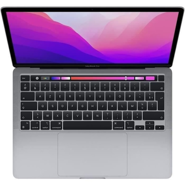 Apple - 13,3" MacBook Pro M2 - RAM 8 Go - Tallennustila 256 Go - Avaruusharma - AZERTY (2022) - Kunnostettu - Erinomainen kunto - Refurbished Grade A+