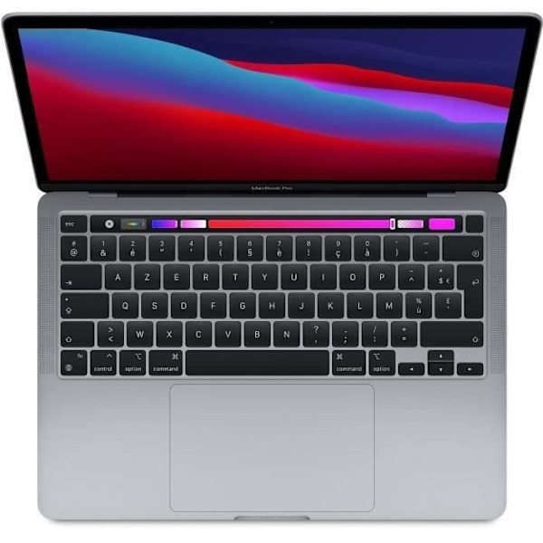 Apple - 13" MacBook Pro Touch Bar (2020) - Apple M1 - RAM 16Go - Tallennustila 512G - Harmaa S (2021) - Kunnostettu - Erinomainen - Refurbished Grade