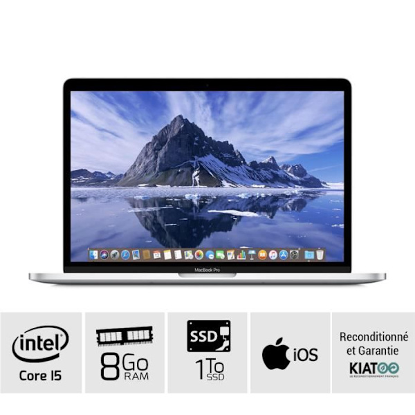 MACBOOK PRO 13 tuuman harmaa ydin i5 8 Gt ram 1 Tt SSD kiintolevy AZERTY-näppäimistö - Refurbished Grade C