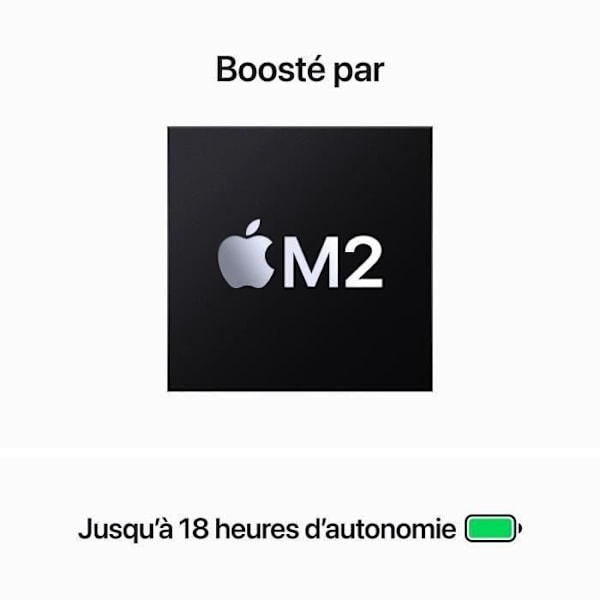 Apple - 15,3" MacBook Air M2 (2023) - RAM 8Go - Lagring 256Go - Grå Sideral - AZERTY (2023) - Återvunnen - Utmärkt skick - Refurbished Grade A+ - Swe