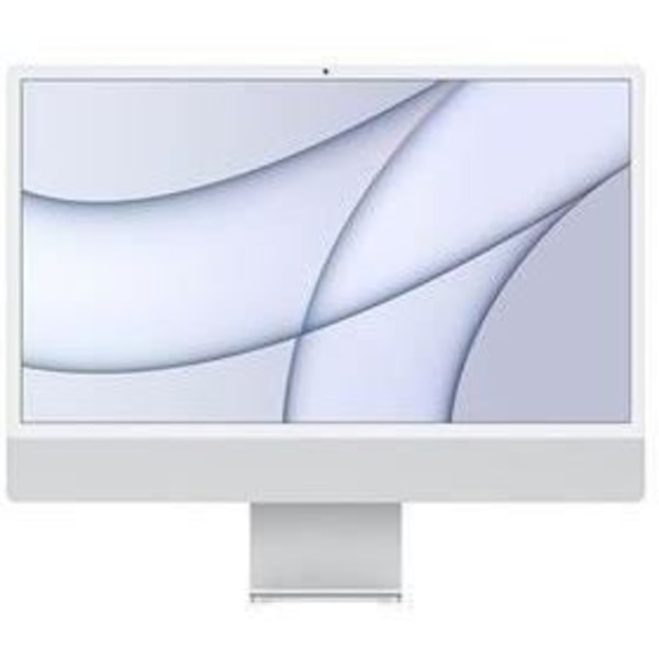 iMac 24" 2021 M1 3,2 Ghz 8 GB 256 GB 8-core GPU Silver - Renoverad - Utmärkt skick - Refurbished Grade A+ - Swedish keyboard