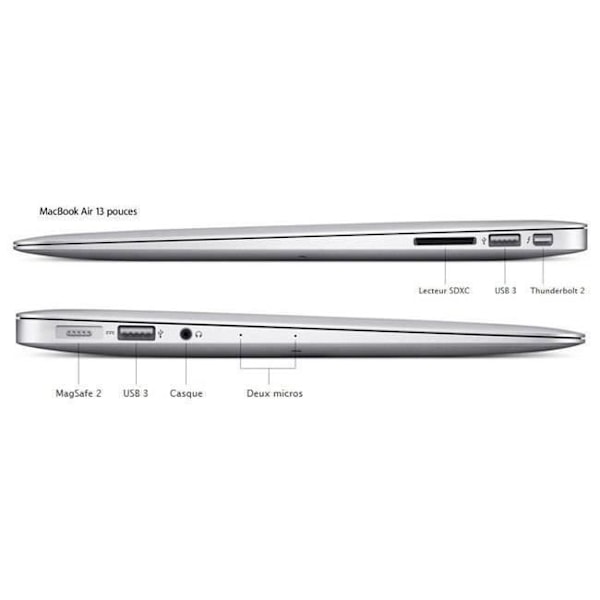 Apple MacBook Air 13.3" - Intel Core i5 - 8GB RAM - 128 SSD lager - 1.6 Ghz - Fransk AZERTY - Renoveret Fremragende stand - Refurbished Grade B