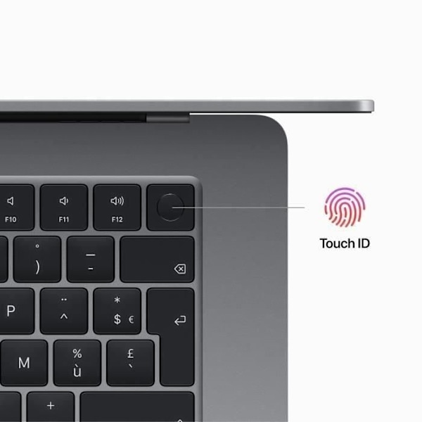Apple - 15,3" MacBook Air M2 (2023) - RAM 8Go - Tallennustila 256Go - Sideraalinharmaa - AZERTY (2023) - Kunnostettu - Erinomainen kunto - Refurbishe