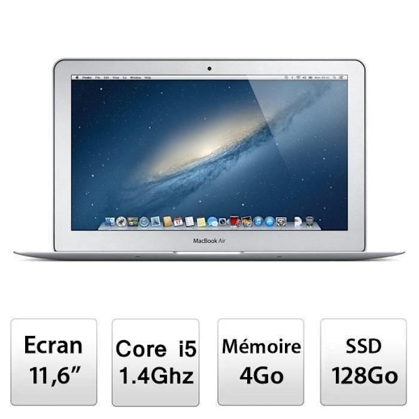 Apple MacBook Air 11" MD711ZP/B - - QWERTY-tastatur - Refurbished Grade C