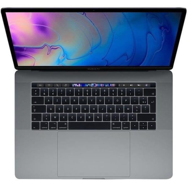 MacBook Pro Touch Bar 15" Core i7 2,6 Ghz 16 Gt 256 Gt SSD Space Grey (2019) - Uusi akku - Kunnostettu - Erittäin hyvä kunto - Refurbished Grade B