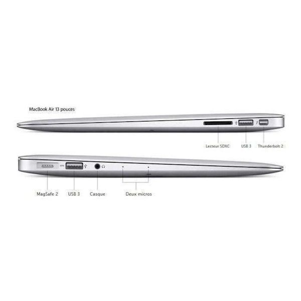 APPLE MacBook Air 13" 2017 i5 - 1,8 Ghz - 8 Gt RAM - 128 Gt SSD - Harmaa - Kunnostettu - Erinomainen kunto - Refurbished Grade A+