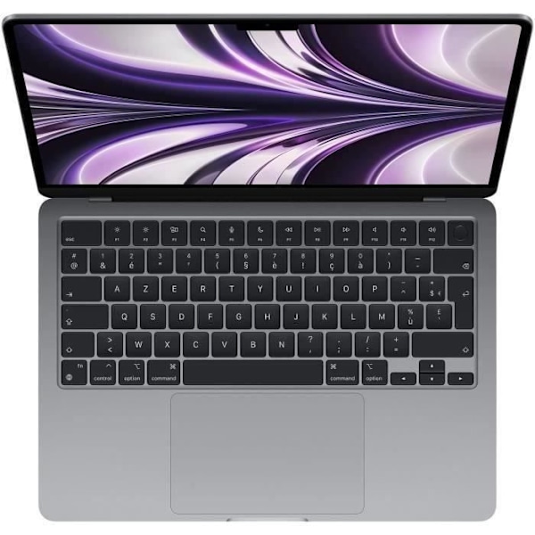 Apple - 13,6" MacBook Air M2 - 8 GB RAM - 512 GB lagerplads - Space Grey - AZERTY - Renoveret - Fremragende stand - Refurbished Grade A+