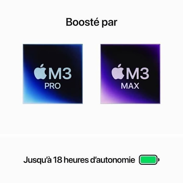 Apple - 14" - MacBook Pro M3 Pro (2023) - RAM 18Gt - Tallennustila 512Gt - Hopea - Azerty (2023) - Kunnostettu - Erinomainen kunto - Refurbished Grad