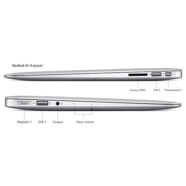 APPLE MacBook Air 13.3" - Intel Core i5 - 8GB RAM - 128GB SSD - 1.6Ghz - AZERTY tastatur - Renoveret God stand - Refurbished Grade C