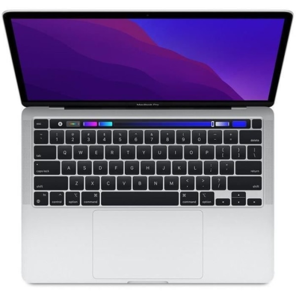 MacBook Pro Touch Bar 13" 2020 Apple M1 3.2 Ghz 8 GB 512 GB SSD Sølv - Renoveret - Meget god stand - Refurbished Grade B