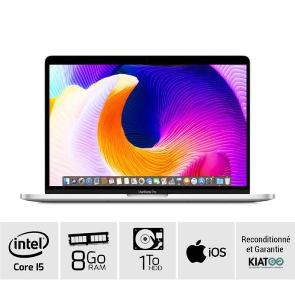 MACBOOK PRO 13 tum Grå core i5 8 go ram 1 To HDD hårddisk tangentbord AZERTY - Refurbished Grade A+ - Swedish keyboard