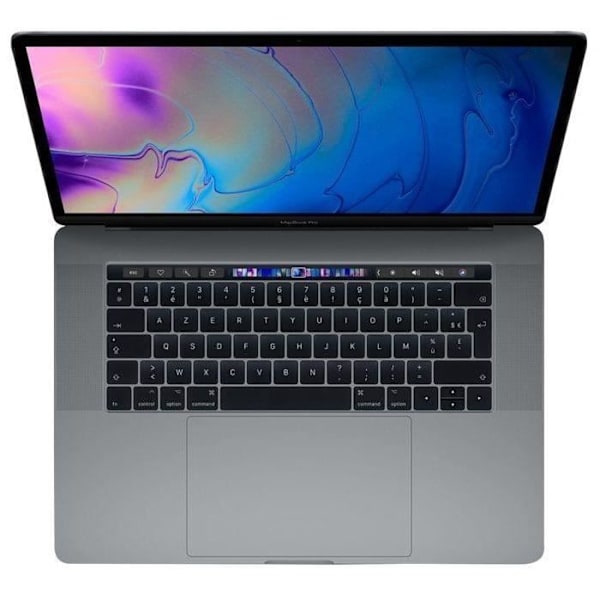 MacBook Pro Touch Bar 15" i7 2,6 Ghz 16 Gt RAM 512 Gt SSD Space Grey (2018) - Kunnostettu - Erittäin hyvä kunto - Refurbished Grade B