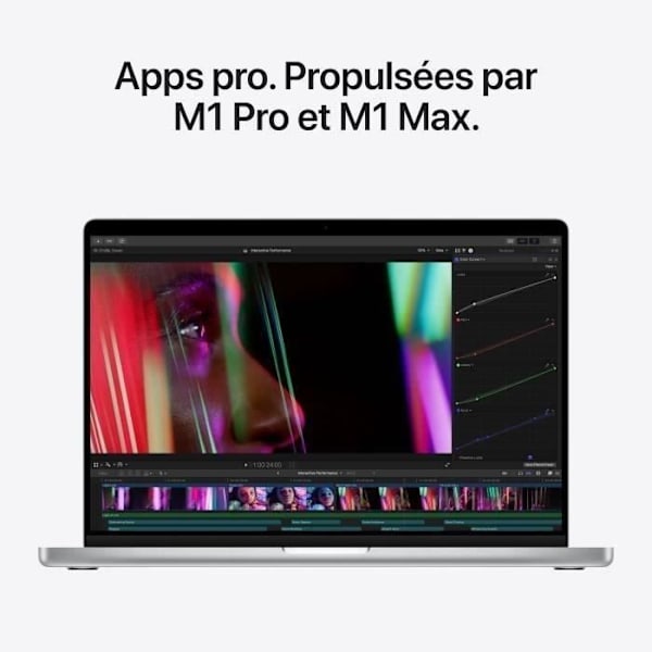 Apple - 16" MacBook Pro (2021) - Apple M1 Pro - RAM 16 Go - 1To - Hopea (2021) - Kunnostettu - Hyvässä kunnossa - Refurbished Grade B