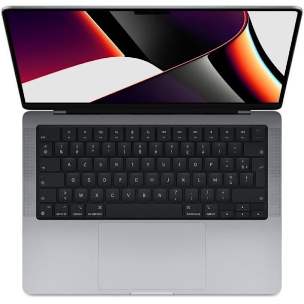 MacBook Pro Retina 14" 2021 Apple M1 Pro 3,2 GHz 32 Go 512 Go SSD Harmaa Sideraali - Kunnostettu - Erinomainen kunto - Refurbished Grade A+