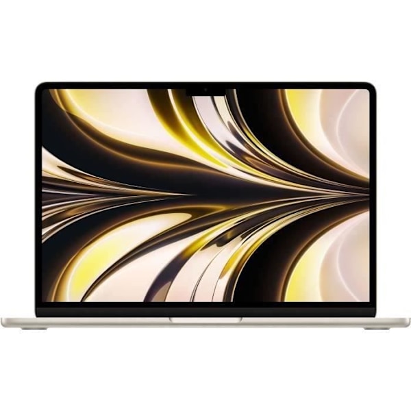 Apple - 13,6" MacBook Air M2 - 8 GB RAM - 256 GB lagerplads - Stellar Light - AZERTY - Renoveret - Fremragende stand - Refurbished Grade A+