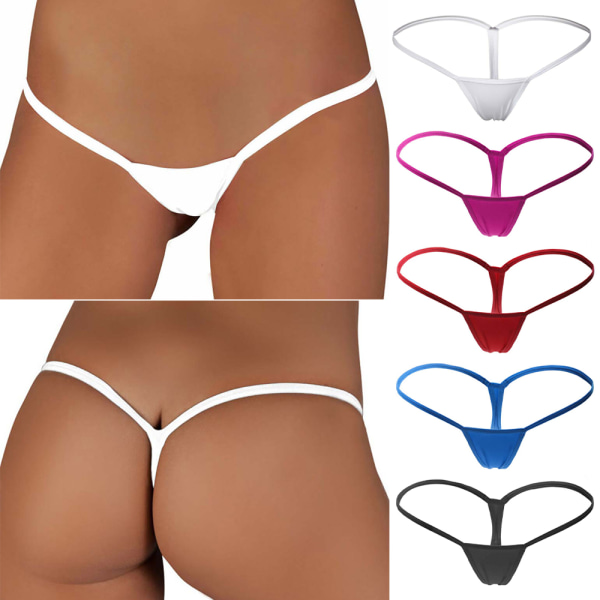 Kvinnors sexiga G-string-underkläder, minitrosor, stretchiga nattkläder Red XL