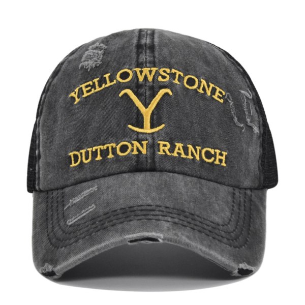 Yellowstone Dutton Criss-Cross hästsvans baseballhatt broderad A