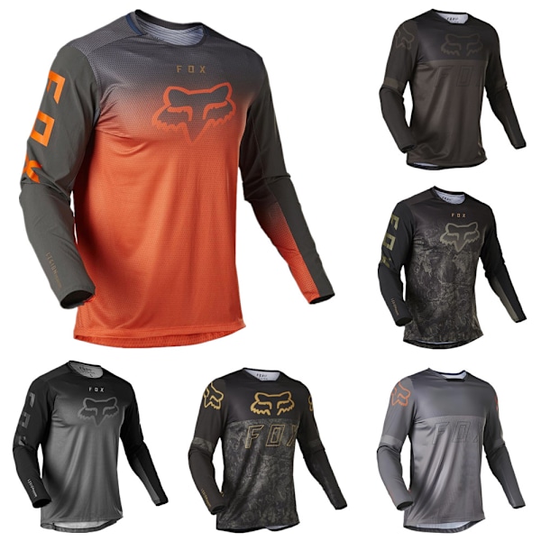 FOX Tröja Herr Outdoor Motocross Skjorta Mountainbike Långärmad Ridning Off-Road Motorcykel Snabbtorkande Tröja #5 M