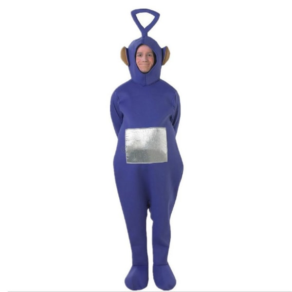 Vuxen Teletubbies Cosplay Kostym Halloween Karneval Kläder Cartoon Bodysuit Purple L