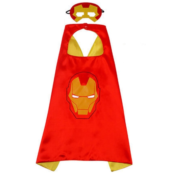 Superhelt Lang Kappe og Maske for Barn Halloween Leke Gaver A