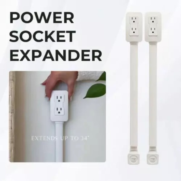 22\"-34\" Sähköpistorasian jatkojohto! Pidentää, kääntyy 180° ja sisältää ylijännitesuojan sekä USB-portin