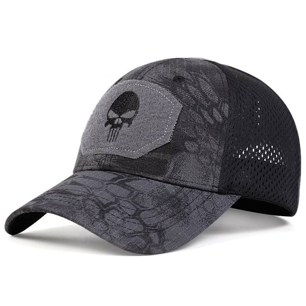 Truckerkeps med dödskalletryck för män och kvinnor, mesh-keps, snapback, solvisir, sportkeps F