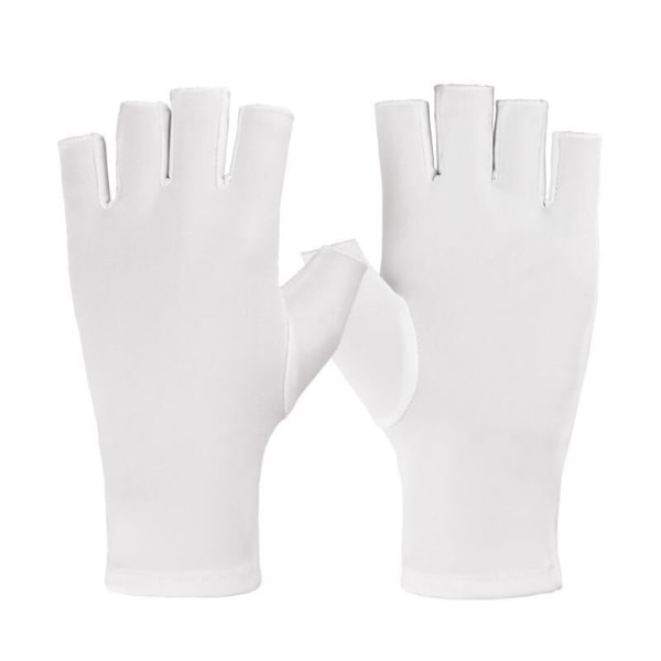 1 par UV-handske för gelnagellampa professionella skyddshandskar white