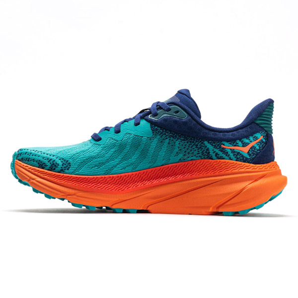 HOKA ONE ONE Challenger ATR 7 Damskor Lågprofil Löpskor för Asfalt Blue + Orange 38