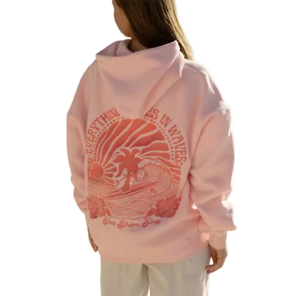 Kvinnors Chasing Sunset Heavyweight Hoodie Classic Solid Hoodie Sweatshirt Lös Långärmad Pink-A S