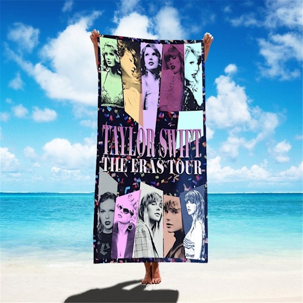 Taylor Swift Badlakan Mikrofiber Lätt Strandhandduk Snabbtorkande B 75*150CM