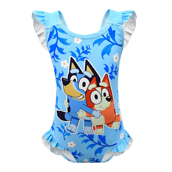 Flickor Bluey Baddräkt Hel Baddräkt Simdräkt Strandkläder Blue 100cm