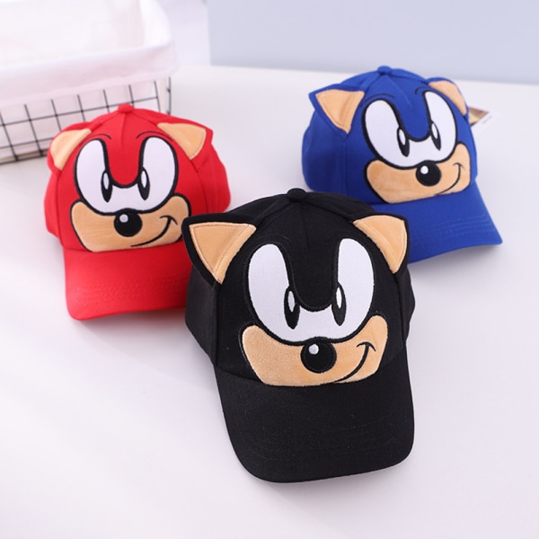 Sonic Hedgehog Kids Cartoon Baseball Cap Sport Hat Justerbar black