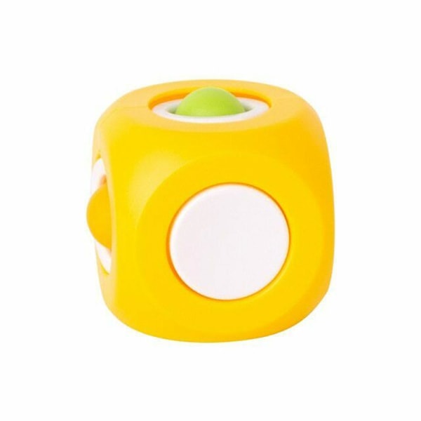 Simple Dimple Hand Spinner Popit Fidget Toys Stress relief Presenter yellow