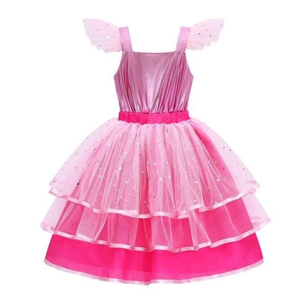 Flickors Barbie Tutusklänning Toddler Kids Tulle Festklänningar för Födelsedag Outfit Halloween Särskilt Tillfälle 4-9 År 130cm