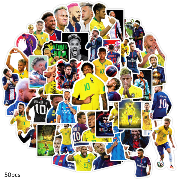 50 st/ set Neymar fotbollsstjärna klistermärken för bagage Scrapbooking vattenflaskor 50PCS