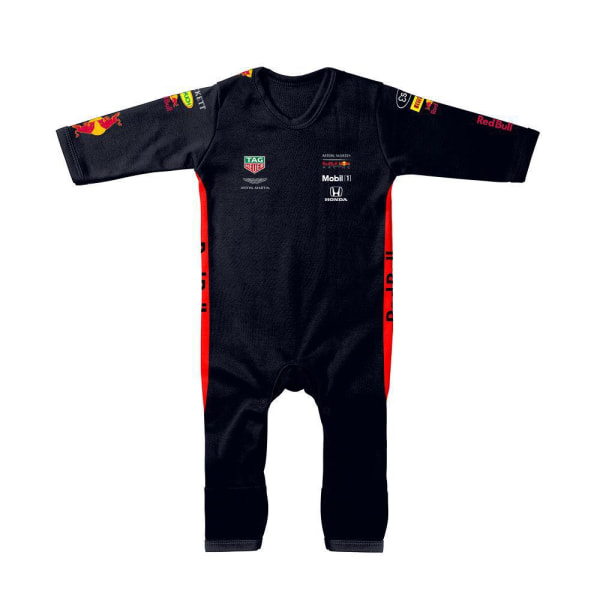 Barn Baby Boys Romper Jumpsuit Långärmad F1 Racing Team Bodysuit Kläder E 12M
