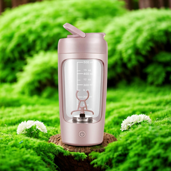 Elektrisk Protein Shaker 650ml, Dricksflaska, Vattenflaska, Automatisk Proteinmixer, För Perfekta Krämiga Proteinshakes Pink