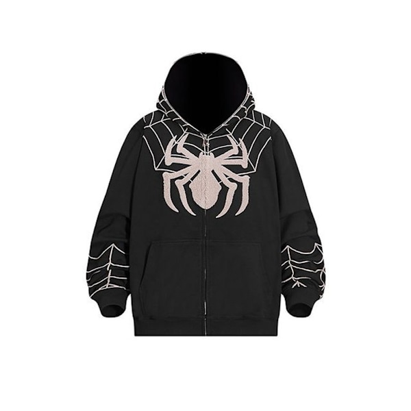 Halloween-hoodies för män 2024, rensning, spindelnätsmönstrad huvtröja, nyhet 3D-tryckt huvtröja #1 2XL